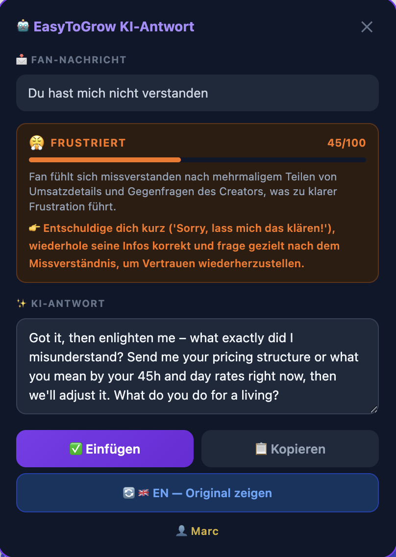 EasyToGrow – KI-Antwort Englisch